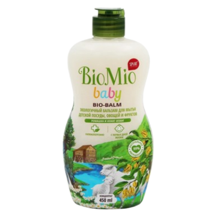 BIO MIO Baby бальзам для мытья детской посуды/овощей и фруктов ромашка ...